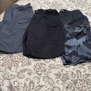 Men's Black and Gray Shorts Bundle